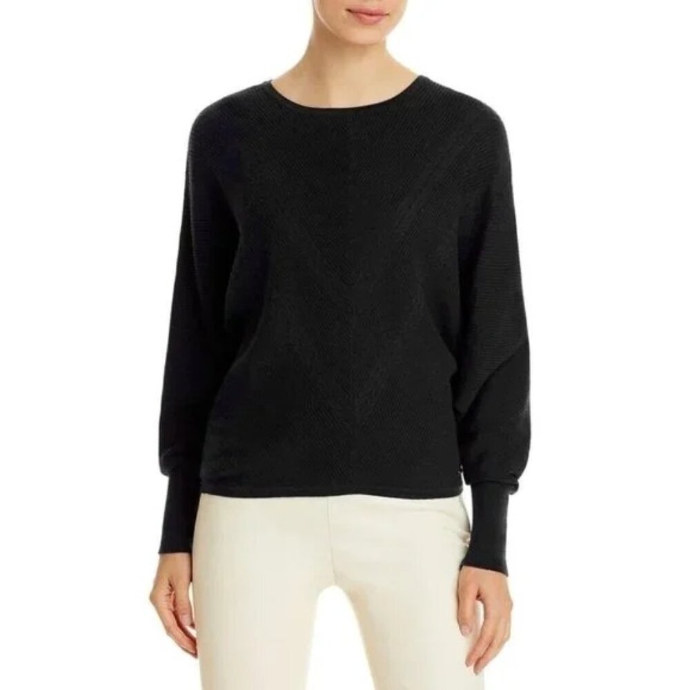 T Tahari Navy Blue Dolman Sleeve Cozycore Casual Lightweight Classic Sweater S - Picture 2 of 15